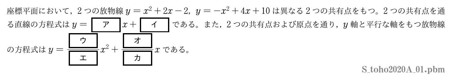 2020年度東邦大学 第１問　